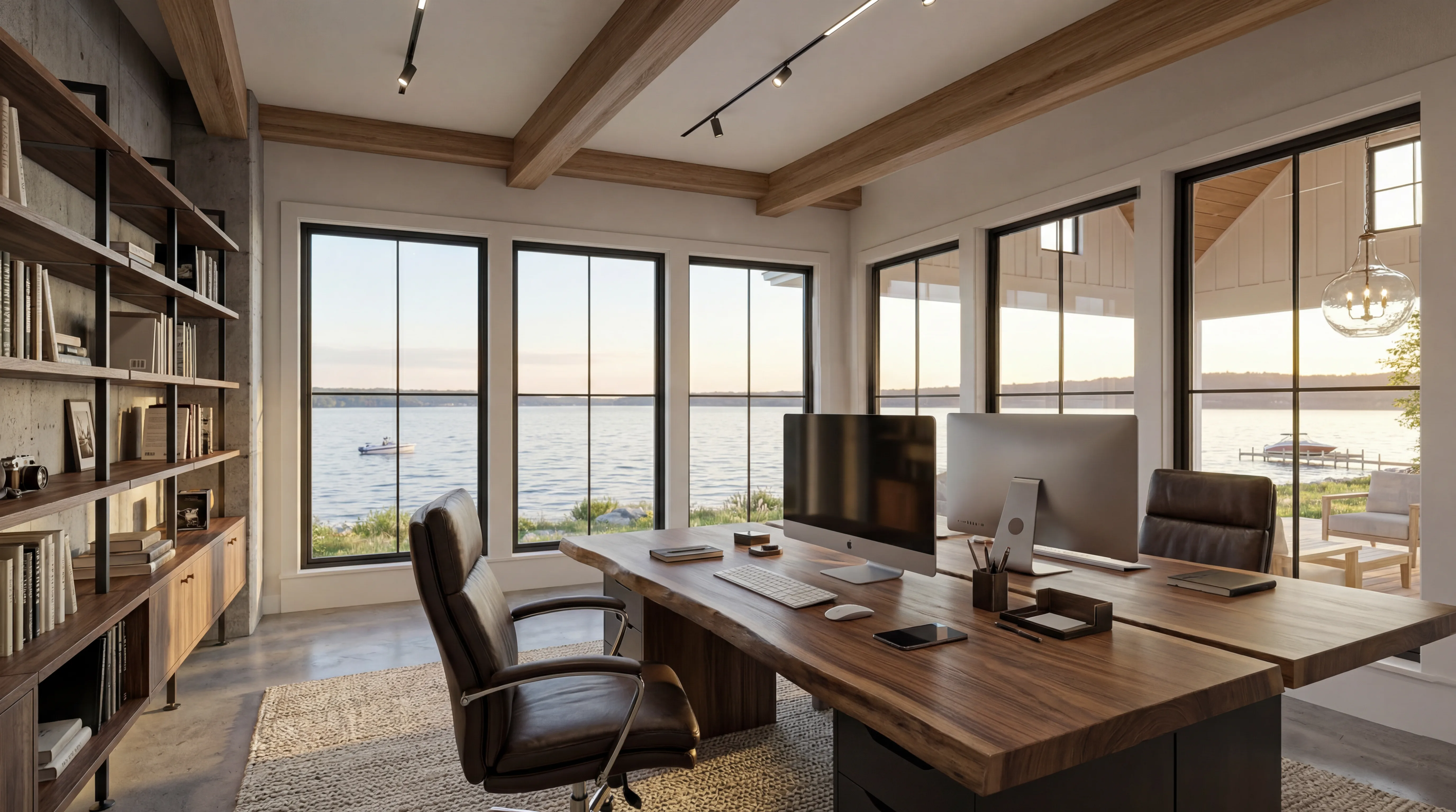Serene Lake View — sunroom